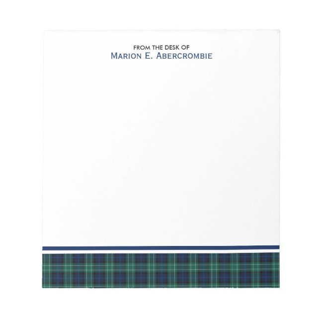 Bloco De Notas Abercrombie Tartan (Frente)