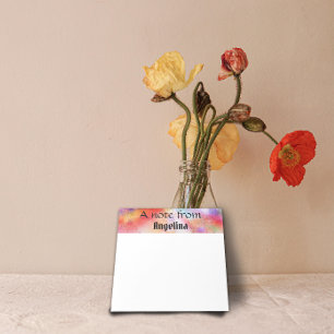 Bloco De Notas Abertura de cor aquosa