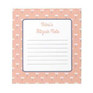 Bloco De Notas Abi impressão Mitzvah Notes