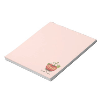 Bloco De Notas Abóbora Cuja Vinha É Em Aquarela