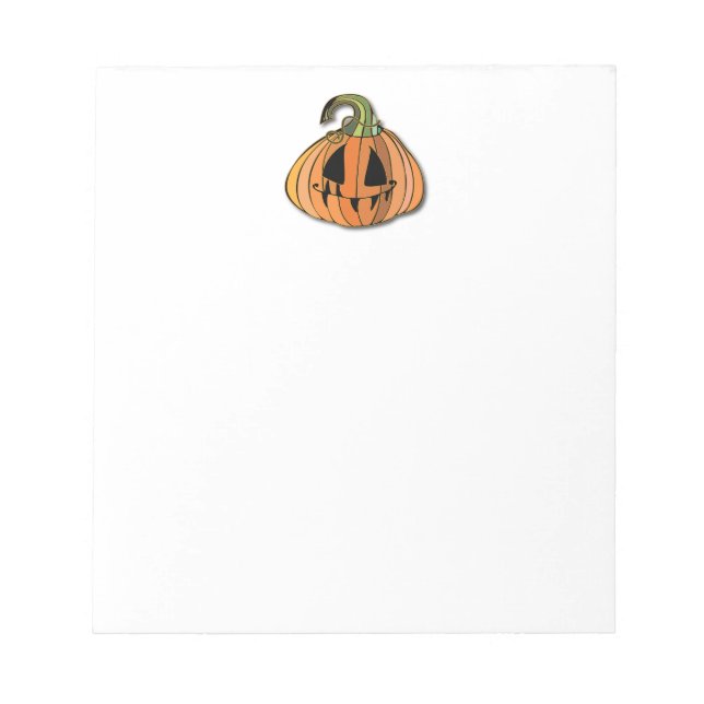 Bloco De Notas Abóbora da Jack-o-lanterna do país (Frente)