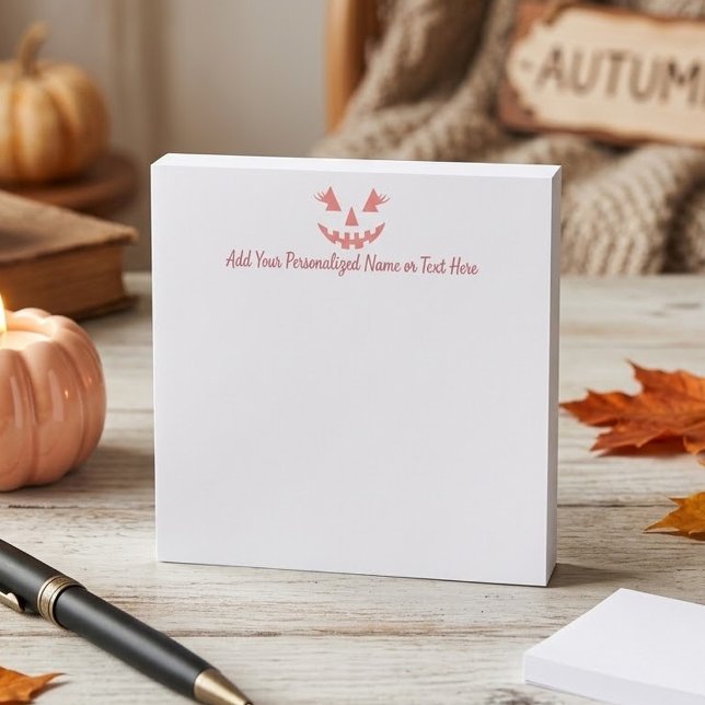 Bloco De Notas Abóbora de Halloween Personalizada Feminina Jack O (Criador carregado)