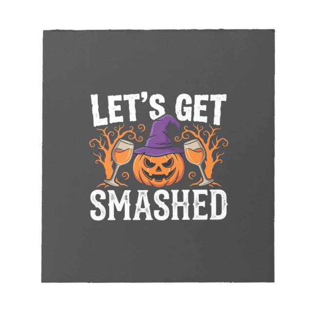 Bloco De Notas Abóbora de Halloween Vamos Estragar (Frente)