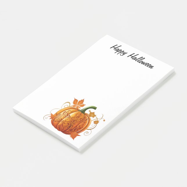 Bloco De Notas Abóbora Decorativa Halloween (Inclinado)