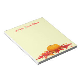 Bloco De Notas Abóbora e folhas