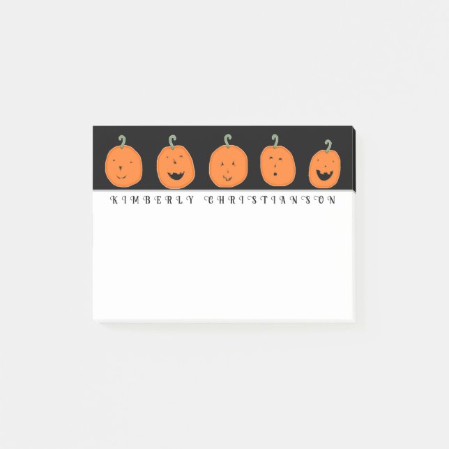 Bloco De Notas Abóboras de Halloween (Frente)