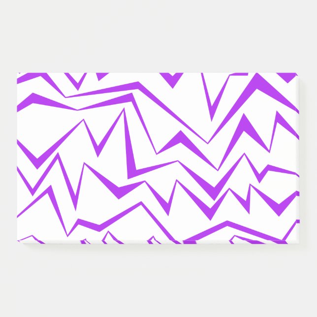 Bloco De Notas Abstract, bold, vibrant geometric zigzag pattern (Frente)