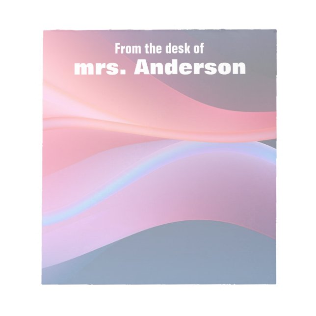 Bloco De Notas Abstract gradient purple blue  (Frente)