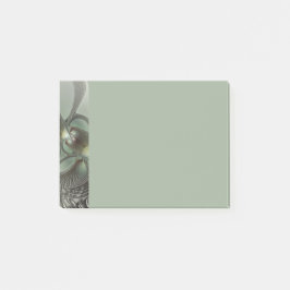 Bloco De Notas Abstract Olive Sage Green Gray Fractal Art Fantasy