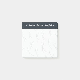 Bloco De Notas Abstract Sketchy Lines Personalized Deep Charcoal