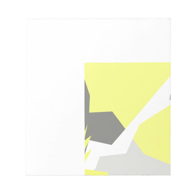 Bloco De Notas Abstrato Art Energy Yellow Cinza (Frente)
