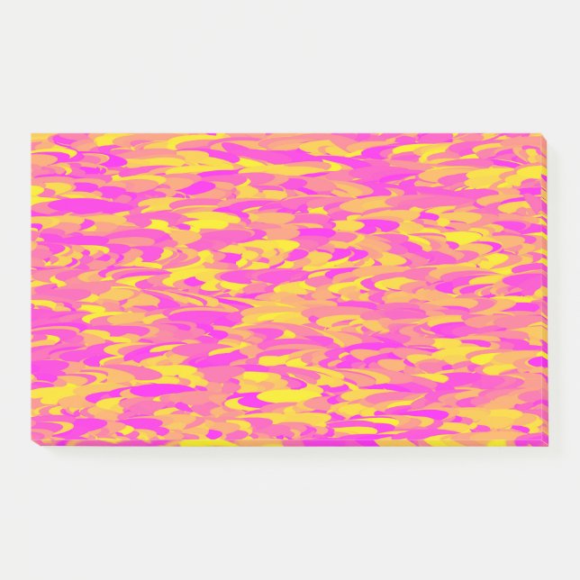 Bloco De Notas Abstrato cor-de-rosa amarelo-amarelo (Frente)
