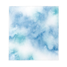 Bloco De Notas Abstrato de Aquarela Azul Teal