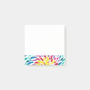 Bloco De Notas Abstrato de aquarela espiral arco-íris