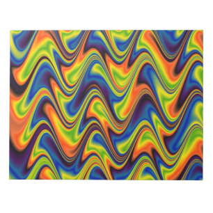 Bloco De Notas Abstrato de multicores onduladas