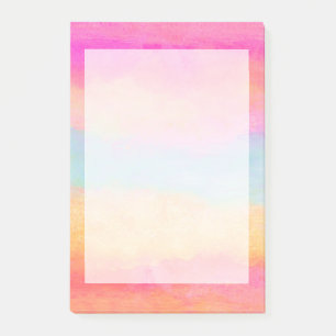 Bloco De Notas Abstrato do Arco-Íris Amarelo Cor-de-rosa