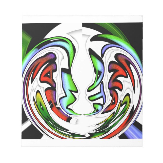 Bloco De Notas Abstrato Face Hakuna Matata Art Impressão (Frente)