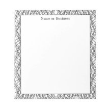 Bloco de notas Abstrato Geométrico Simples Preto e