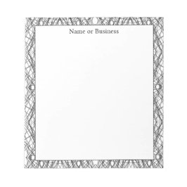 Bloco de notas Abstrato Geométrico Simples Preto e