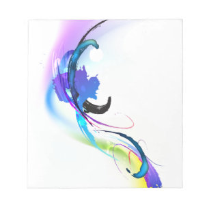Bloco De Notas Abstrato Morning Glory Paint Splatters