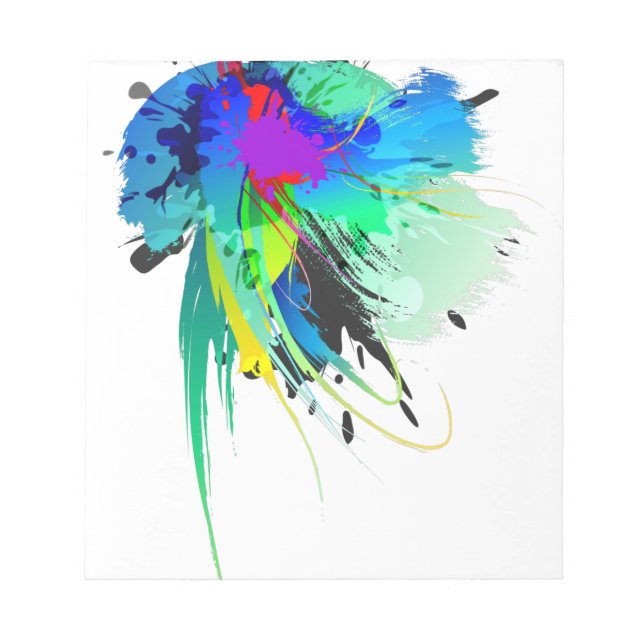 Bloco De Notas Abstrato Paint Splatters (Frente)