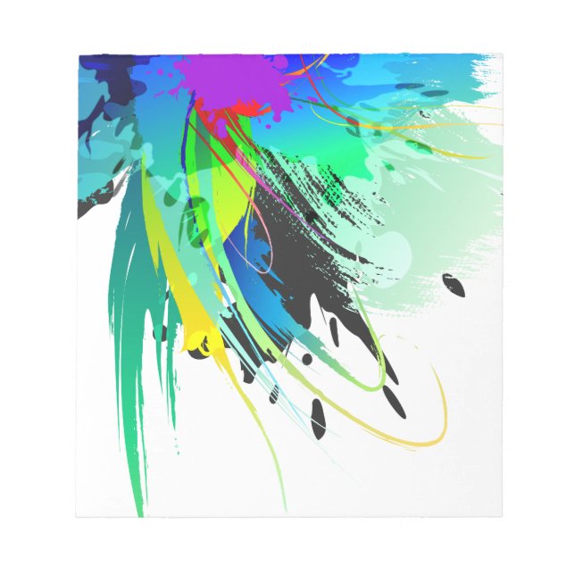 Bloco De Notas Abstrato Paint Splatters (Frente)