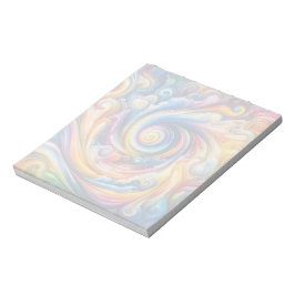 Bloco De Notas Abstrato Rainbow Swirl