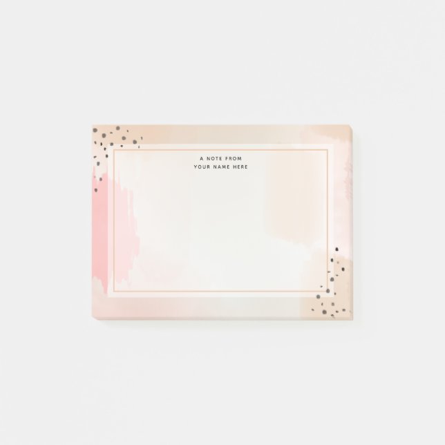 Bloco De Notas Abstrato rosa (Frente)