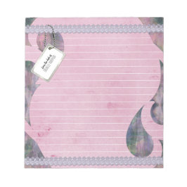 Bloco De Notas Abstrato rosa-rosa moderno em linhaço