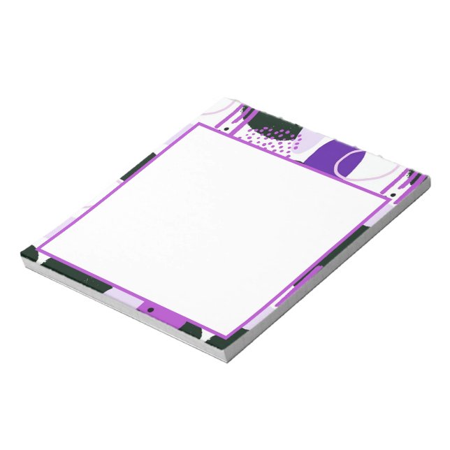 Bloco De Notas Abstrato roxo  (Invertido)