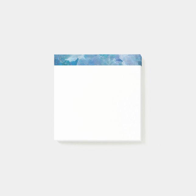 Bloco De Notas Abstrato Teal Sticky Notes 3" x 3" (Frente)