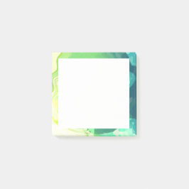 Bloco De Notas Abstrato Verde Azul