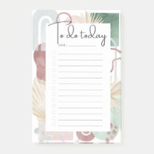 Abstrato Verde e Mauve Formas de Lista de Ações a