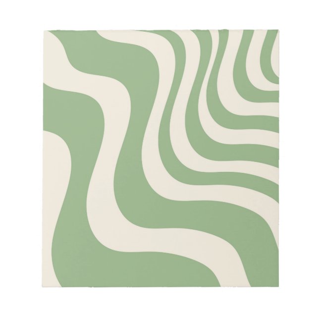 Bloco De Notas Abstrato Verde Na moda Primavera de de Greve de On (Frente)