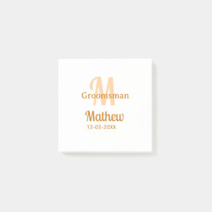 Bloco De Notas Acabamento em pastel masculino carta nome padrinho
