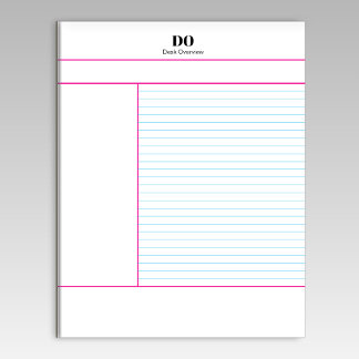 Bloco De Notas Academic School Monogram Name Lecture Notepad