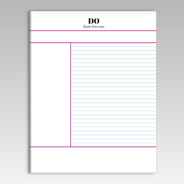 Bloco De Notas Academic School Monogram Name Lecture Notepad (Criador carregado)
