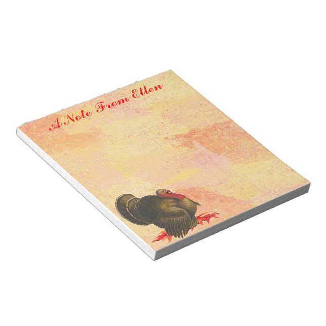 Bloco De Notas Ação de Graças à Turquia (Inclinado)