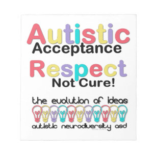 Bloco De Notas Aceitação Autista Respeito Não Cura