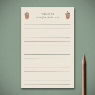 Bloco De Notas Acorn e Linhas