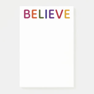 Bloco De Notas Acredite Multicolorido