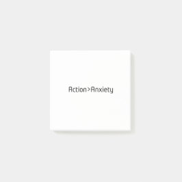 Bloco De Notas Action Over Anxiety Minimalist Post-It Notes