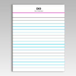 Bloco De Notas Add Your Name Monogram Extra Wide Ruled Notepad