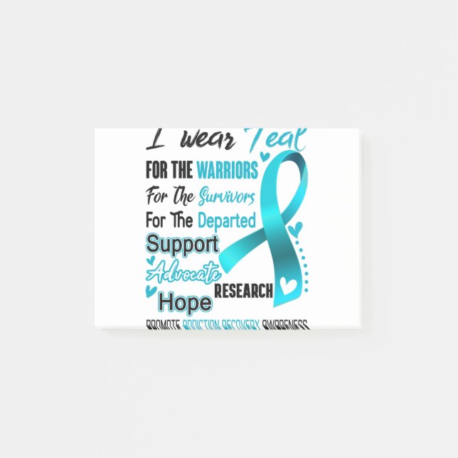 Bloco De Notas Addiction Recovery Awareness Month Ribbon Gifts (Frente)