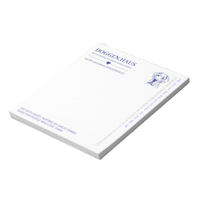 Bloco De Notas Adequado ao cabeçalho da carta do Grande Dane do S (Invertido)