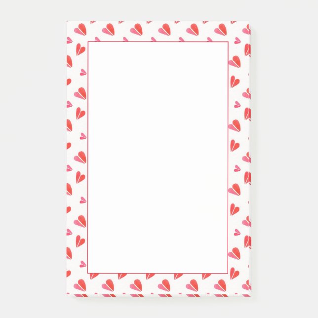 Bloco de Notas Adesivas 4x6 Corações MINI (Frente)