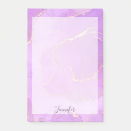 Bloco de notas adesivas com padrão ombre de violet