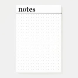 Bloco de Notas Adesivas de Grade de Pontos Minimal