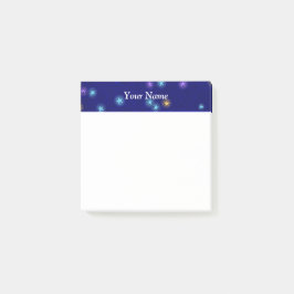 Bloco De Notas Adesivo 3" x 3" Lua e Estrelas Vintage