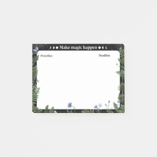 Bloco de Notas Adesivo de Produtividade Floral Esc